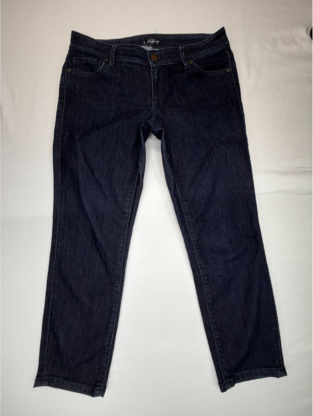 Loft Ann Taylor Women’s Jeans Modern Crop Dark Wash 5 Pocket Size 27/4 Blue